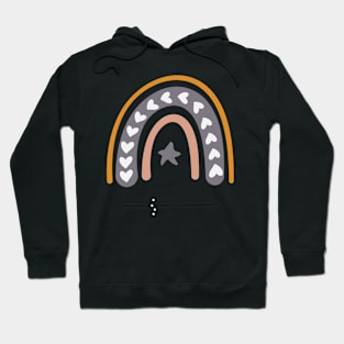 rainbow star and heart Hoodie